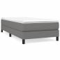 Preview: Boxspringbett mit Matratze Dunkelgrau 90x190 cm Stoff