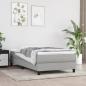 Preview: ARDEBO.de - Boxspringbett mit Matratze Hellgrau 90x200 cm Stoff