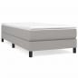 Preview: Boxspringbett mit Matratze Hellgrau 90x200 cm Stoff