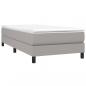 Preview: Boxspringbett mit Matratze Hellgrau 90x200 cm Stoff