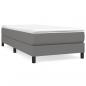 Preview: Boxspringbett mit Matratze Dunkelgrau 90x200 cm Stoff