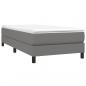 Preview: Boxspringbett mit Matratze Dunkelgrau 90x200 cm Stoff