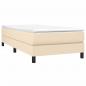 Preview: Boxspringbett mit Matratze Creme 90x200 cm Stoff