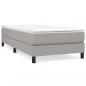 Preview: Boxspringbett mit Matratze Hellgrau 100x200 cm Stoff