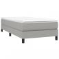 Preview: Boxspringbett mit Matratze Hellgrau 100x200 cm Stoff