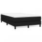 Preview: Boxspringbett mit Matratze Schwarz 120x200 cm Stoff