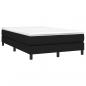 Preview: Boxspringbett mit Matratze Schwarz 120x200 cm Stoff