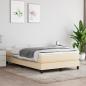 Preview: ARDEBO.de - Boxspringbett mit Matratze Creme 120x200 cm Stoff