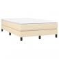 Preview: Boxspringbett mit Matratze Creme 120x200 cm Stoff