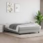 Preview: ARDEBO.de - Boxspringbett mit Matratze Hellgrau 140x190 cm Stoff