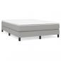 Preview: Boxspringbett mit Matratze Hellgrau 140x190 cm Stoff