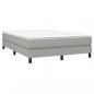 Preview: Boxspringbett mit Matratze Hellgrau 140x190 cm Stoff