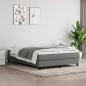 Preview: ARDEBO.de - Boxspringbett mit Matratze Dunkelgrau 140x190 cm Stoff