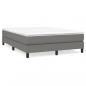 Preview: Boxspringbett mit Matratze Dunkelgrau 140x190 cm Stoff