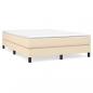 Preview: Boxspringbett mit Matratze Creme 140x190 cm Stoff