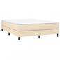 Preview: Boxspringbett mit Matratze Creme 140x190 cm Stoff