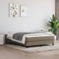 Preview: ARDEBO.de - Boxspringbett mit Matratze Taupe 140x200 cm Stoff