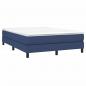 Preview: Boxspringbett mit Matratze Blau 140x200 cm Stoff