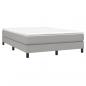 Preview: Boxspringbett mit Matratze Hellgrau 160x200 cm Stoff