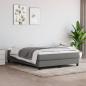 Preview: ARDEBO.de - Boxspringbett mit Matratze Dunkelgrau 160x200 cm Stoff