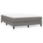 Preview: Boxspringbett mit Matratze Dunkelgrau 160x200 cm Stoff