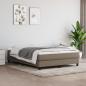 Preview: ARDEBO.de - Boxspringbett mit Matratze Taupe 160x200 cm Stoff