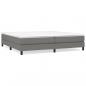 Preview: Boxspringbett mit Matratze Dunkelgrau 200x200 cm Stoff