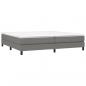 Preview: Boxspringbett mit Matratze Dunkelgrau 200x200 cm Stoff