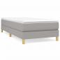 Preview: Boxspringbett mit Matratze Hellgrau 80x200 cm Stoff