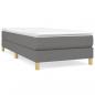 Preview: Boxspringbett mit Matratze Dunkelgrau 80x200 cm Stoff