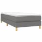 Preview: Boxspringbett mit Matratze Dunkelgrau 80x200 cm Stoff