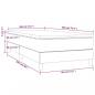 Preview: Boxspringbett mit Matratze Dunkelgrau 80x200 cm Stoff