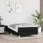 Preview: ARDEBO.de - Boxspringbett mit Matratze Schwarz 80x200 cm Stoff