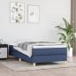 Preview: ARDEBO.de - Boxspringbett mit Matratze Blau 80x200 cm Stoff