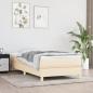 Preview: ARDEBO.de - Boxspringbett mit Matratze Creme 90x190 cm Stoff