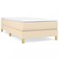 Preview: Boxspringbett mit Matratze Creme 90x190 cm Stoff