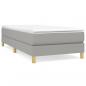 Preview: Boxspringbett mit Matratze Hellgrau 90x200 cm Stoff