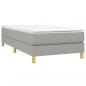 Preview: Boxspringbett mit Matratze Hellgrau 90x200 cm Stoff