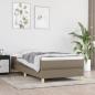 Preview: ARDEBO.de - Boxspringbett mit Matratze Taupe 90x200 cm Stoff