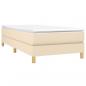 Preview: Boxspringbett mit Matratze Creme 90x200 cm Stoff