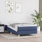 Preview: ARDEBO.de - Boxspringbett mit Matratze Blau 90x200 cm Stoff