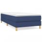 Preview: Boxspringbett mit Matratze Blau 90x200 cm Stoff