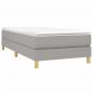 Preview: Boxspringbett mit Matratze Hellgrau 100x200 cm Stoff