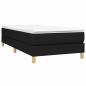 Preview: Boxspringbett mit Matratze Schwarz 100x200 cm Stoff