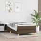 Preview: ARDEBO.de - Boxspringbett mit Matratze Dunkelbraun 100x200 cm Stoff