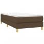 Preview: Boxspringbett mit Matratze Dunkelbraun 100x200 cm Stoff