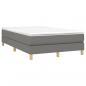 Preview: Boxspringbett mit Matratze Dunkelgrau 120x200 cm Stoff