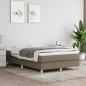 Preview: ARDEBO.de - Boxspringbett mit Matratze Taupe 120x200 cm Stoff