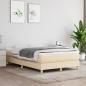 Preview: ARDEBO.de - Boxspringbett mit Matratze Creme 120x200 cm Stoff