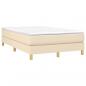 Preview: Boxspringbett mit Matratze Creme 120x200 cm Stoff